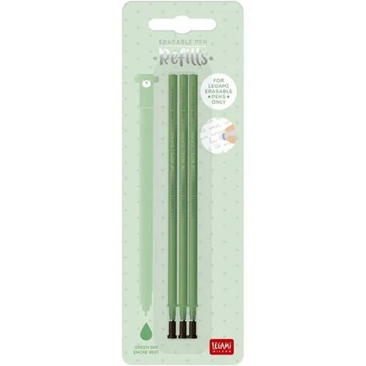 Legami - 3 recargas bolígrafo de gel borrable - Verde