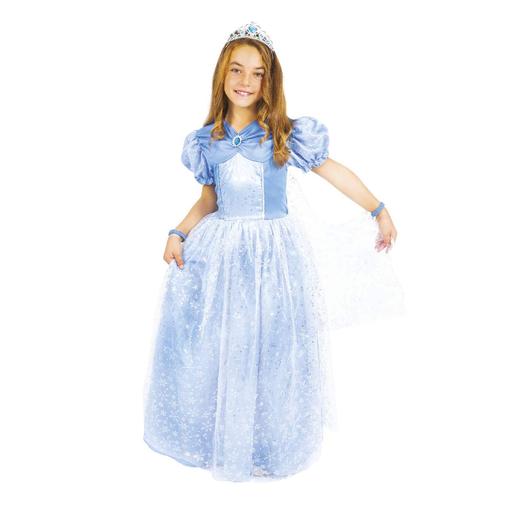 Miss Fashion - Vestido princesa azul 128 cm (6-8 años)