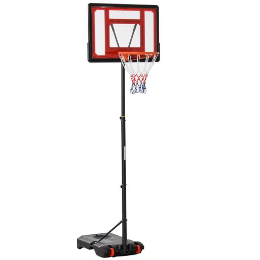 Homcom - Canasta de baloncesto de pie ajustable de 295-261 cm