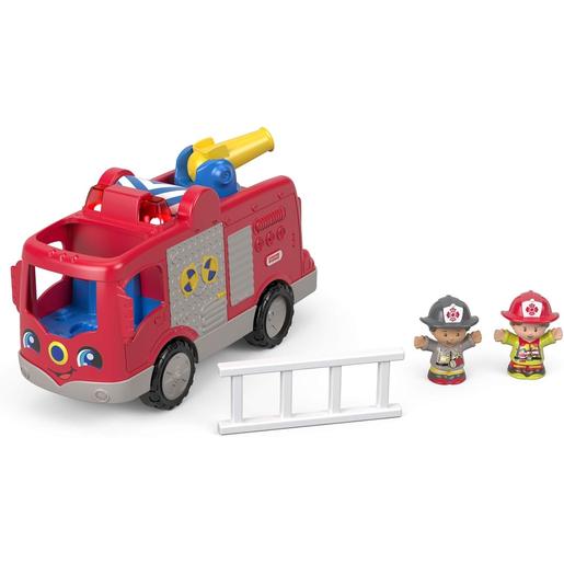 Fisher Price - Little People - Camião de brinquedo com sons e luzes de resgate ㅤ