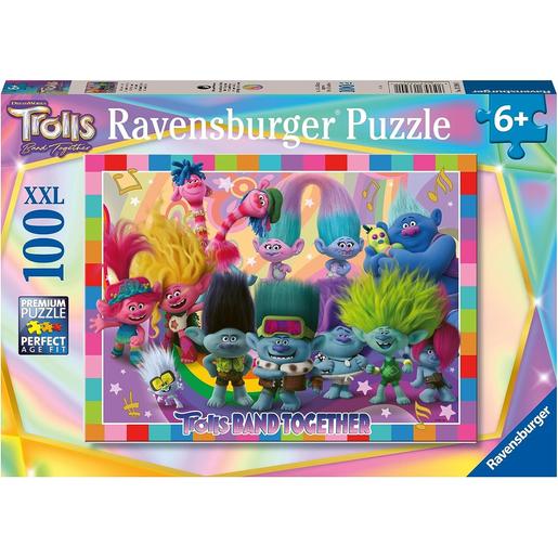 Ravensburger - Trolls - Puzzle XXL de 100 piezas Trolls 3 ㅤ