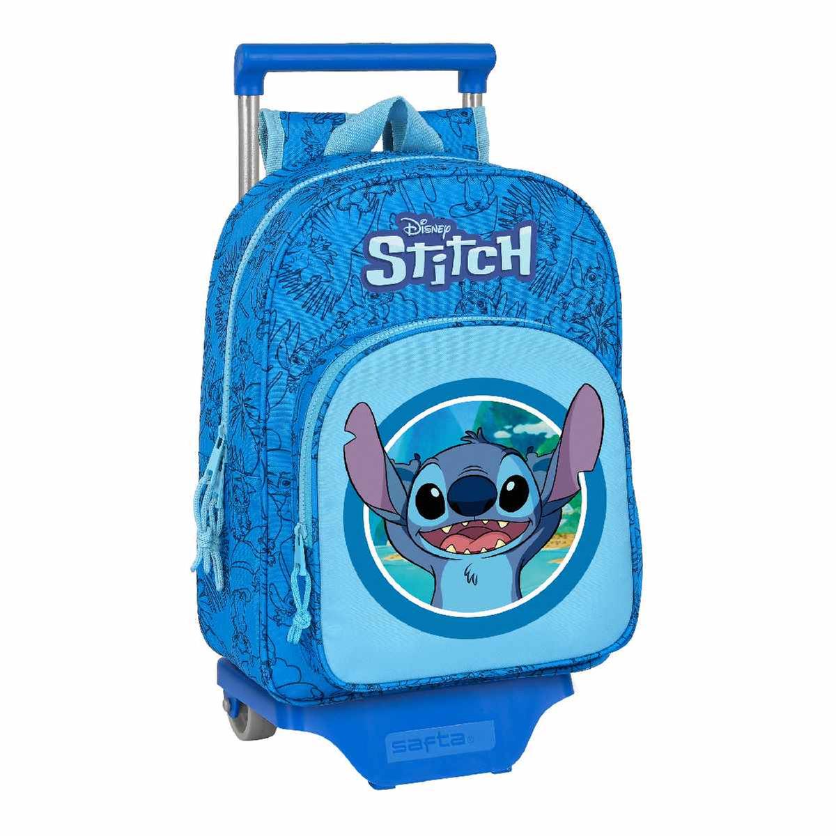 Disney-mochila de Stitch para niños y niñas, Bolsa Escolar de 3