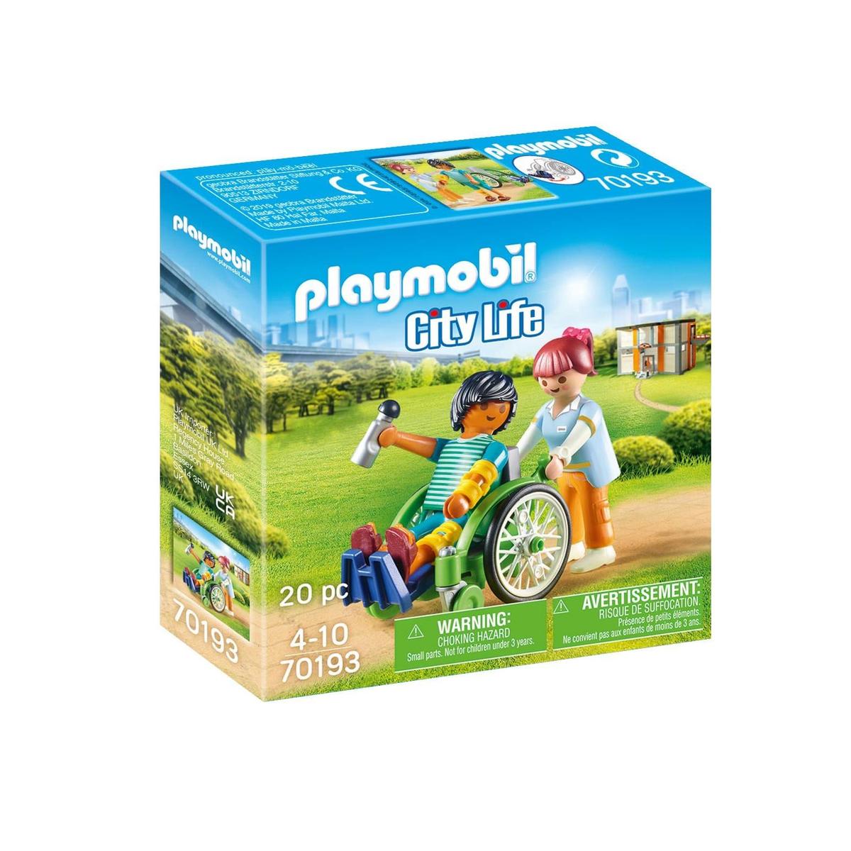 Playmobil - Paciente en Silla de Ruedas 70193 | City Life Vida En La Ciudad  | Toys"R"Us España