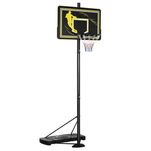 Sportnow - Canasta de baloncesto altura ajustable de 260-305 cm Negro