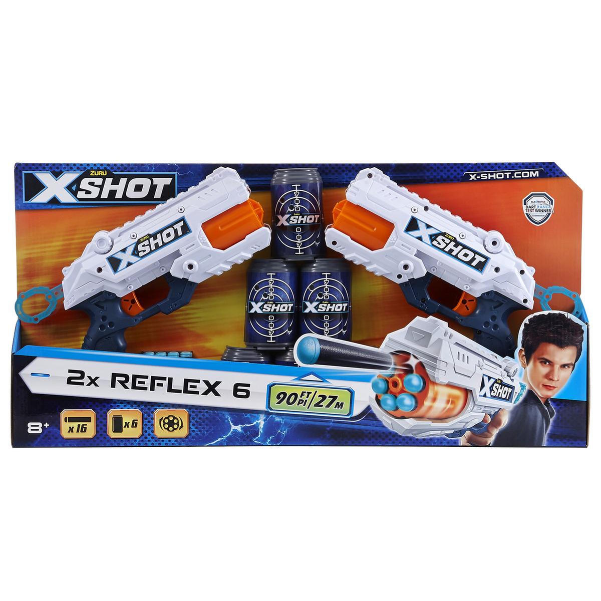 X-Shot - Pack 2 Pistolas Reflex 6 con 16 Dardos | Blasters | Toys"R"Us  España