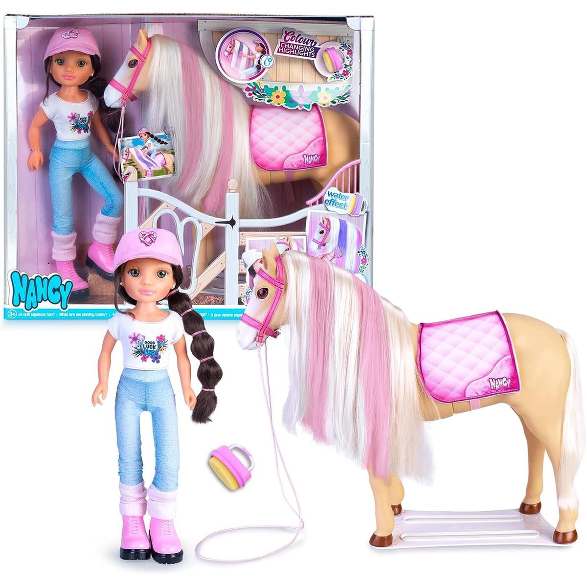 Nancy - Muñeca articulada con caballo y accesorios de cuidado ㅤ | Nancy |  Toys"R"Us España
