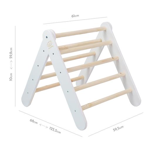 MeowBaby - Escalera de madera Montessori color blanco escalada para niños |  MeowBaby | Toys"R"Us España