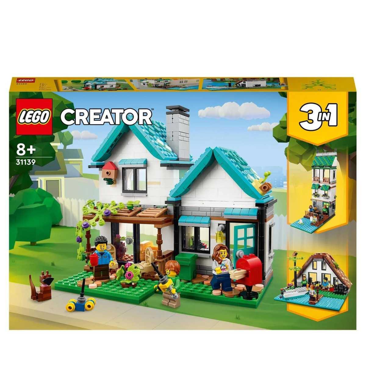 LEGO - Casa confortable 3 en 1 con mini figuras y accesorios para  construcción, 31139 | Lego Creator | Toys"R"Us España