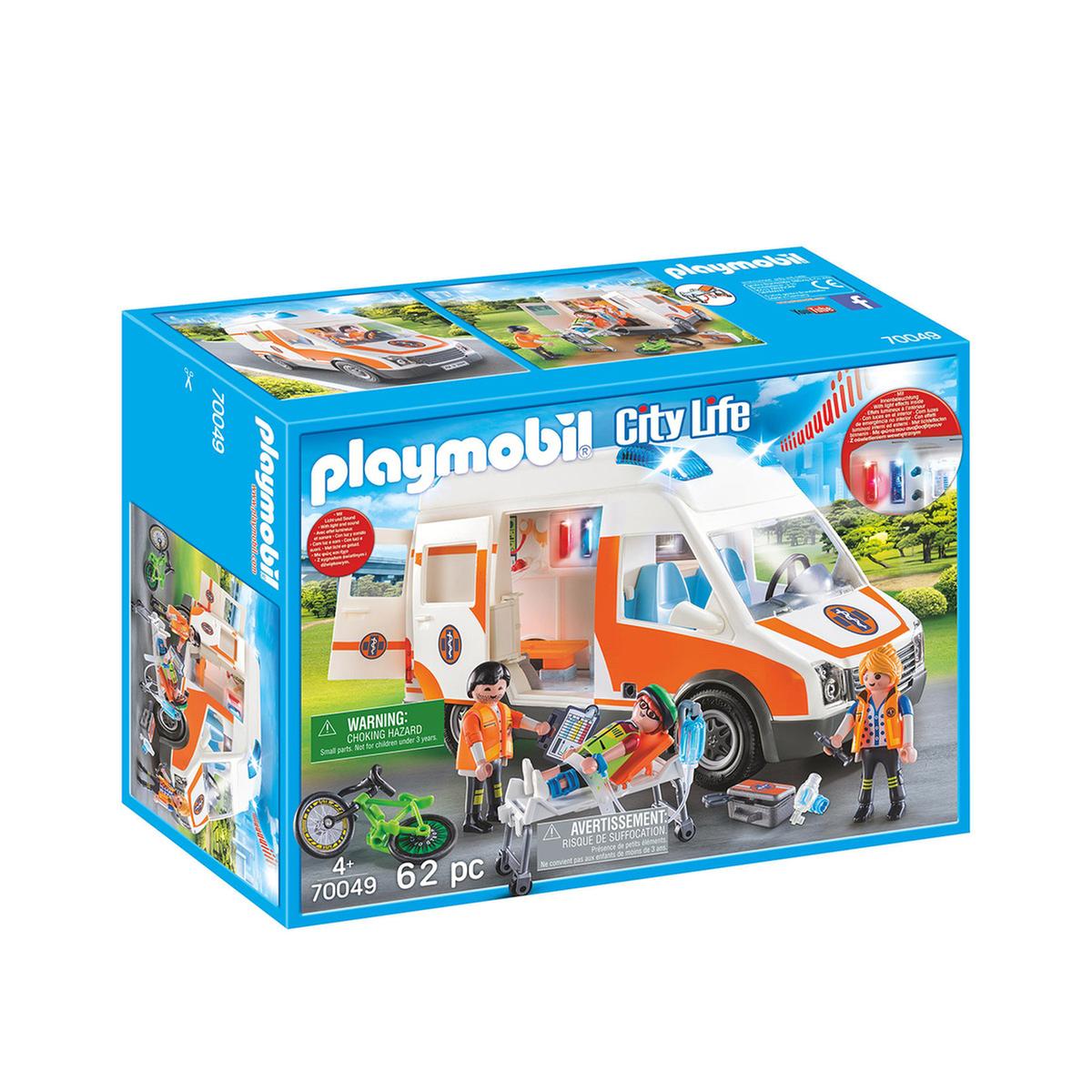 Playmobil City Life - Ambulancia Con Luz Y Sonido - 70049 | City Life Vida  En La Ciudad | Toys"R"Us España