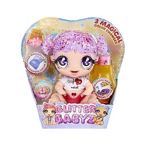 Glitter Babyz Doll Series 2 - Melody Hignote, muñeca ojos con nota musical y con accesorios