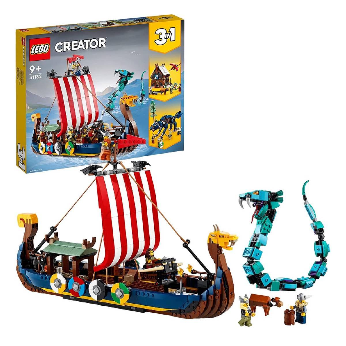LEGO Creator - Barco vikingo y serpiente Midgard - 31132 | Lego Creator |  Toys"R"Us España