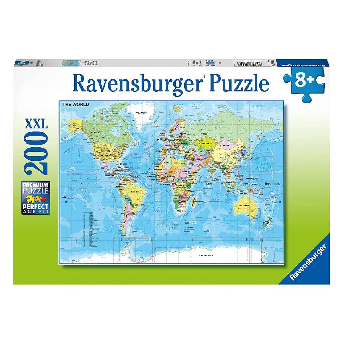Ravensburger - Mapa del mundo - Puzzle 200 piezas XXL | Puzzle 200+ Pzas |  Toys"R"Us España