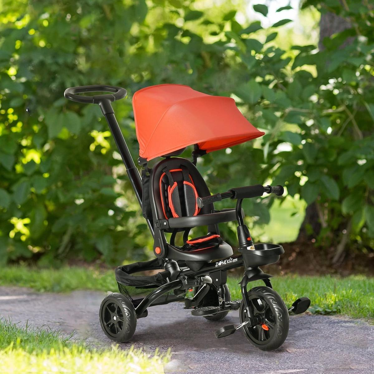 Homcom - Triciclo bebé 4 en 1 rojo | Triciclos | Toys"R"Us España