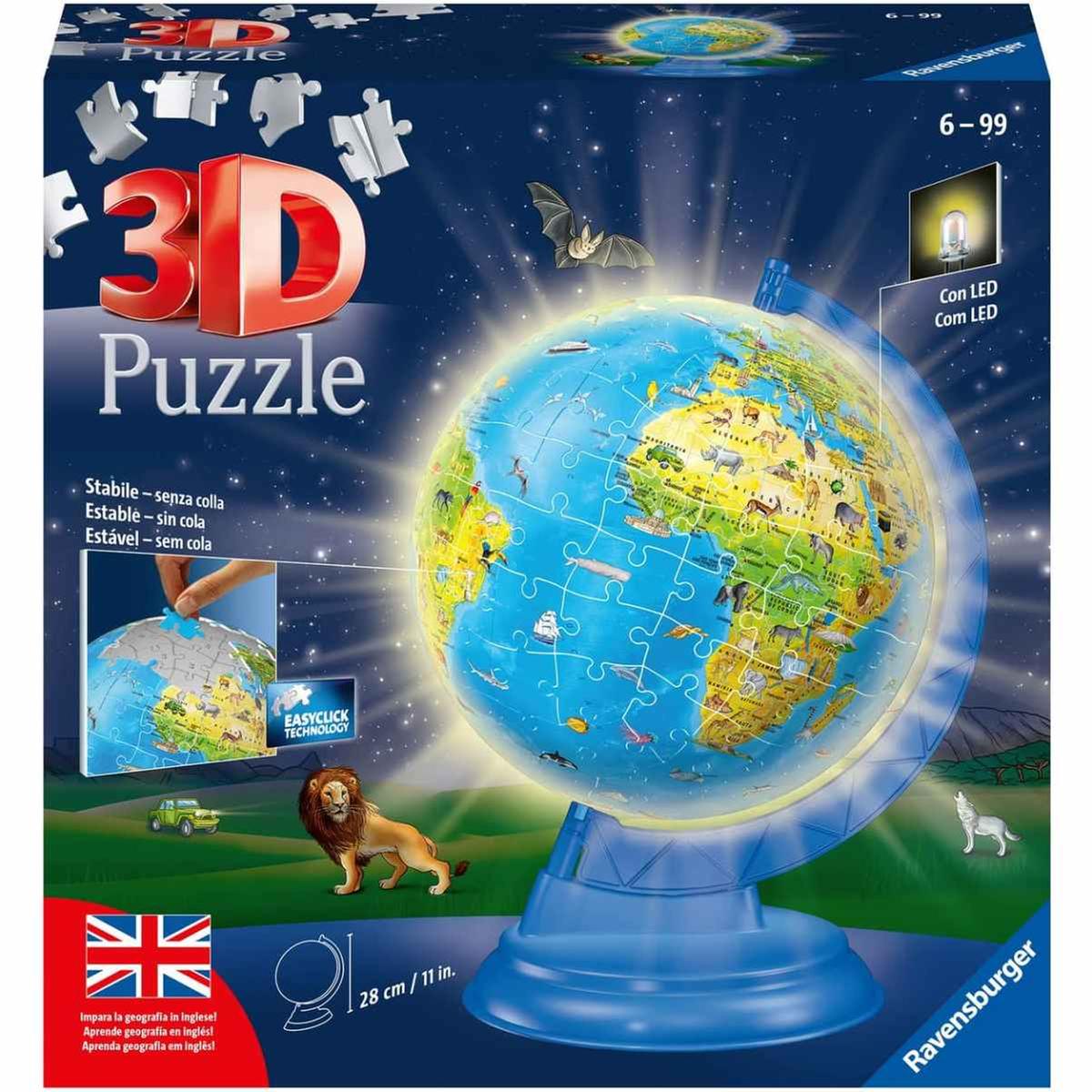 Ravensburger - Puzzle 3D Globo con luz | 3d Puzzle | Toys"R"Us España