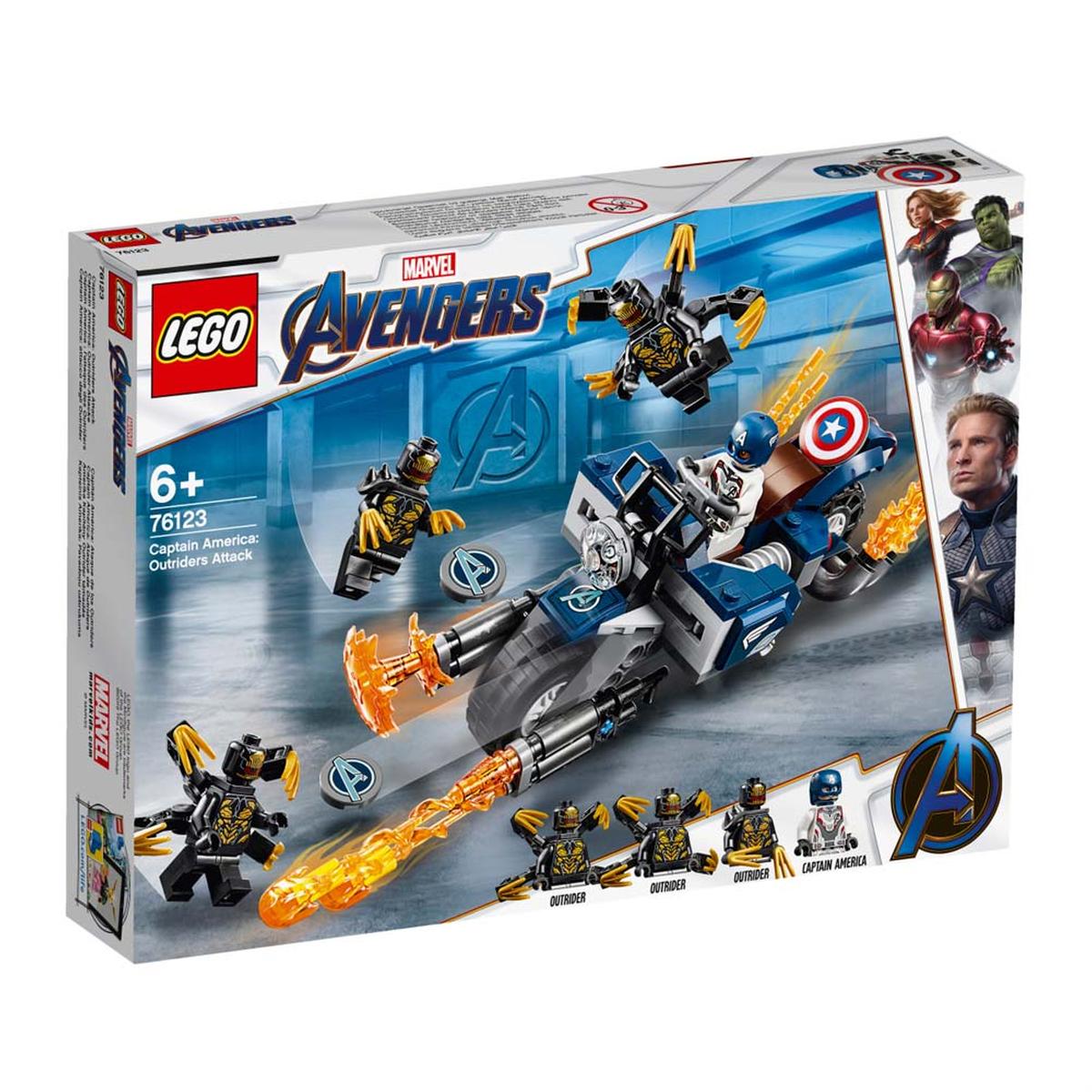 LEGO Marvel Los Vengadores - Capitán América Ataque de los Outriders -  76123 | Lego Marvel Super Heroes | Toys"R"Us España