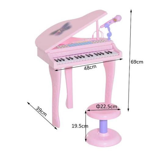 Homcom - Piano Infantil Electrónico Rosa HomCom | Juguetes Educativos |  Toys"R"Us España