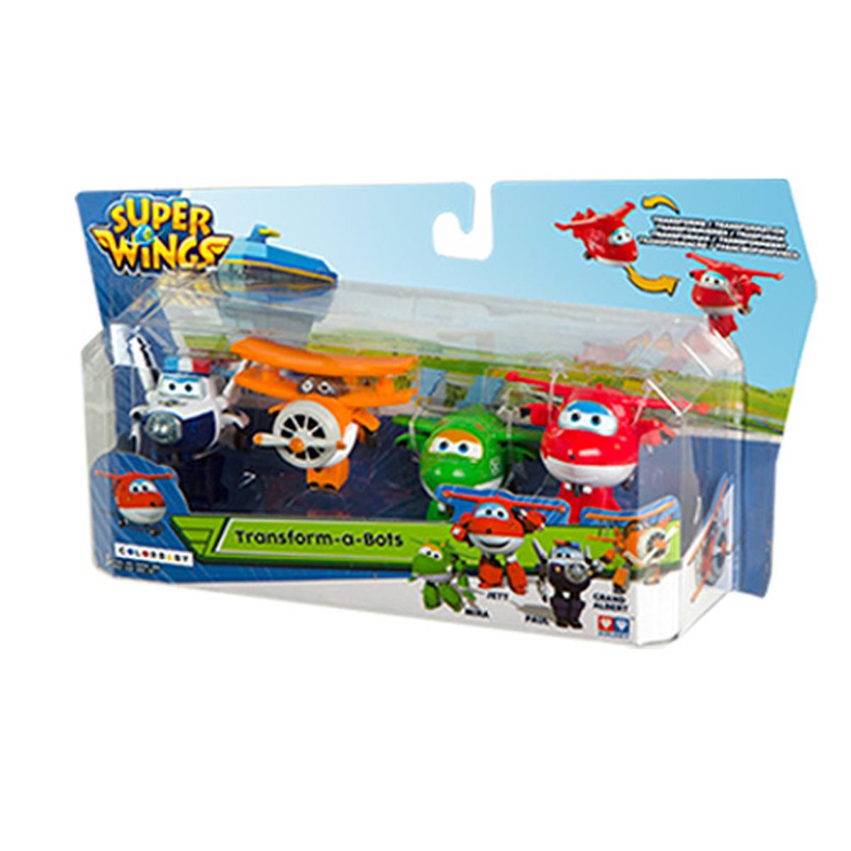 Super Wings - Pack 4 Transform-a-Bots (varios modelos) | Super Wings |  Toys"R"Us España