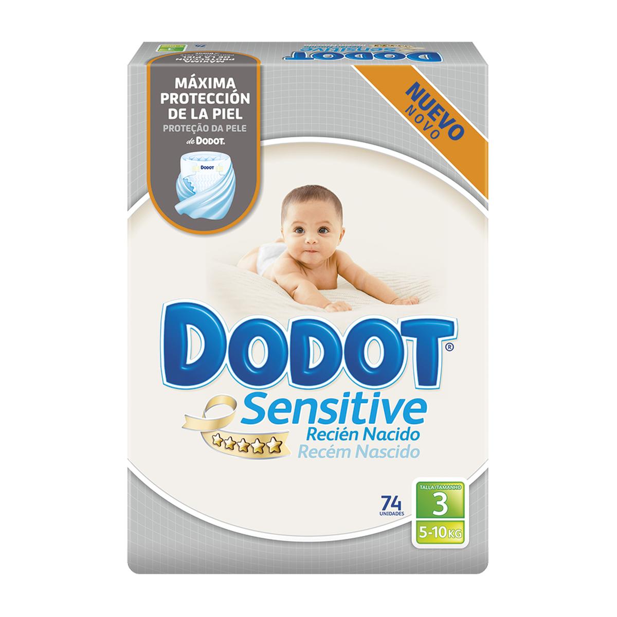 Dodot - Pañales Dodot Sensitive Recién Nacido T3 (5-10 kg) 74 Unidades |  Recien Nacido | Toys"R"Us España