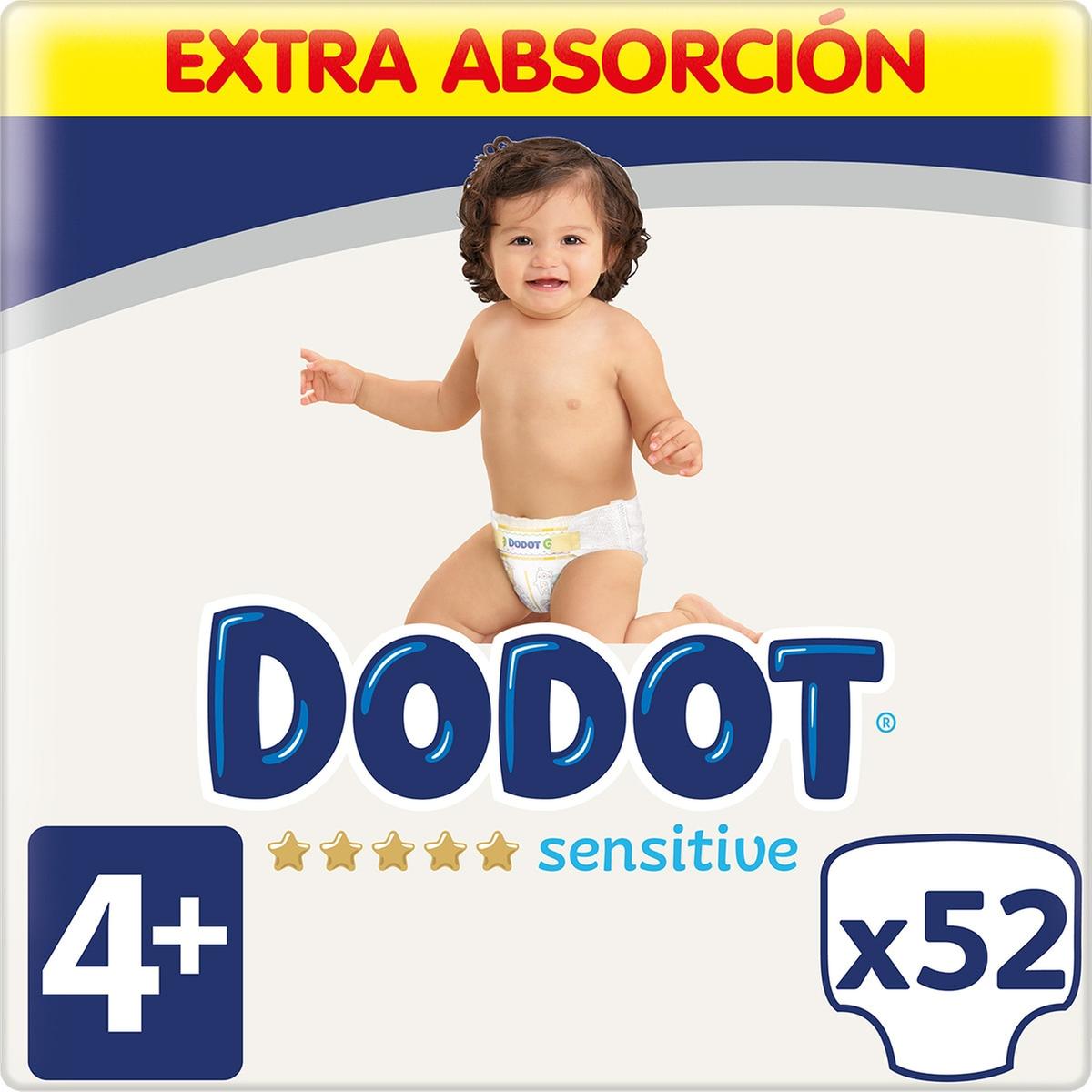 Dodot - Pañales Sensitive Extra T4+ (10-15 kg) 52 Unidades | Recien Nacido  | Toys"R"Us España