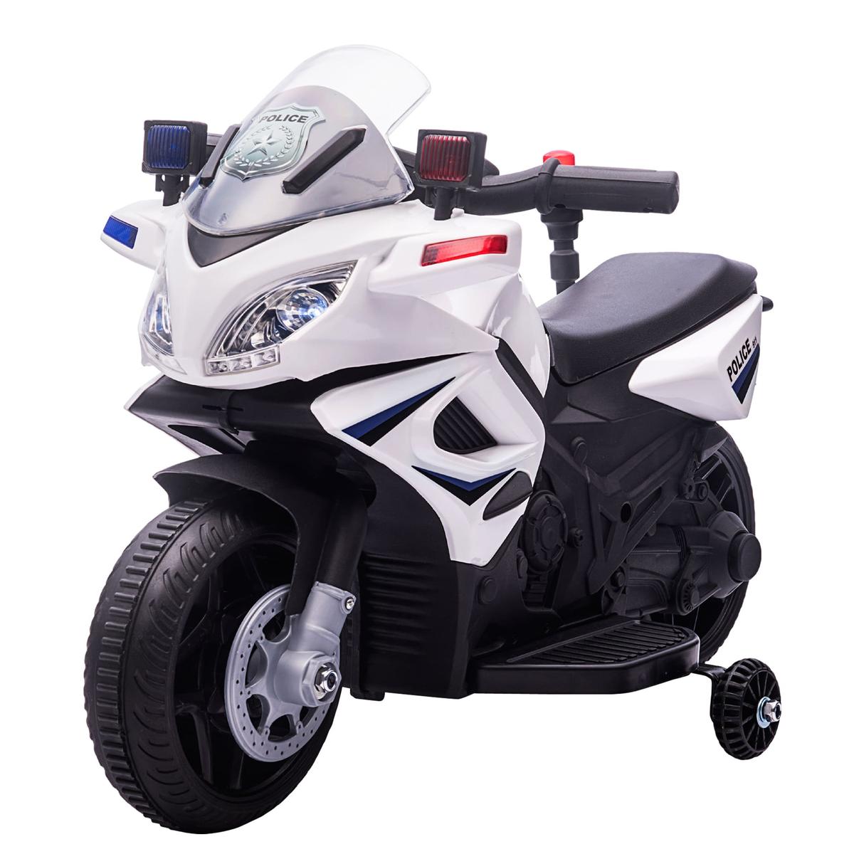 Homcom - Moto eléctrica batería diseño Policía con ruedas de equilibrio |  Motos | Toys"R"Us España