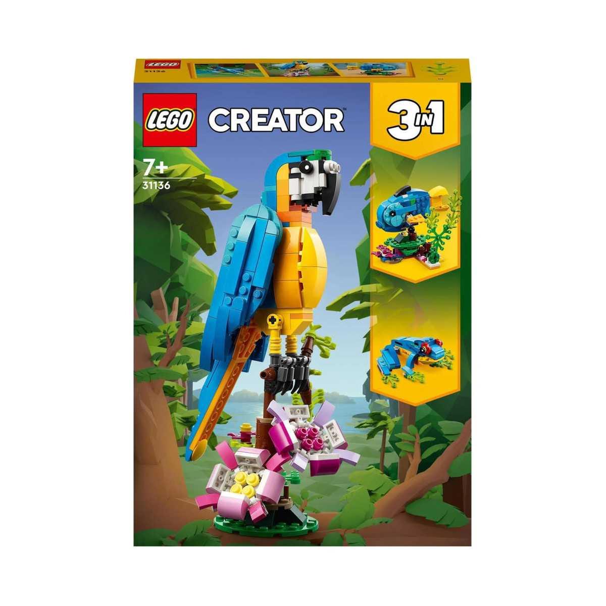 LEGO - Loro exótico, pez y rana: construcción y juego creativo 3 en 1 31136  | Lego Creator | Toys"R"Us España