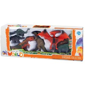 Animal World - Pack 7 figuras de dinosaurios