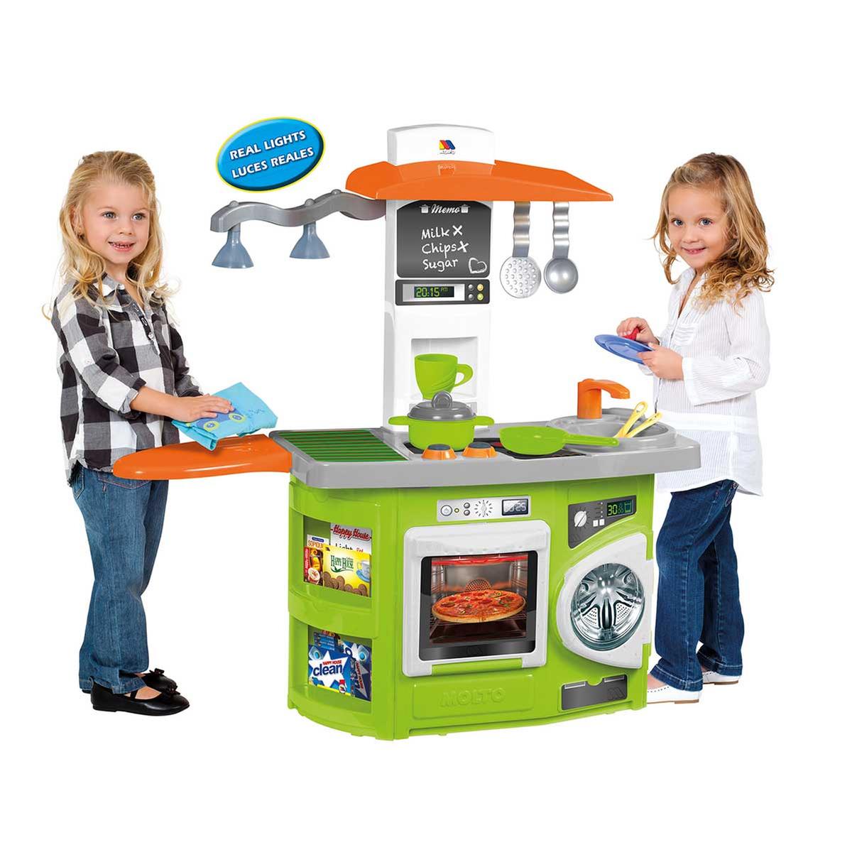 Moltó - Cocina infantil electrónica con lámpara verde | Cocinas Y Stards De  Mercado | Toys"R"Us España