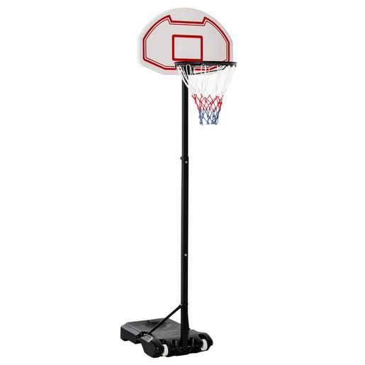 Homcom - Canasta de baloncesto de pie ajustable de 194-249 cm
