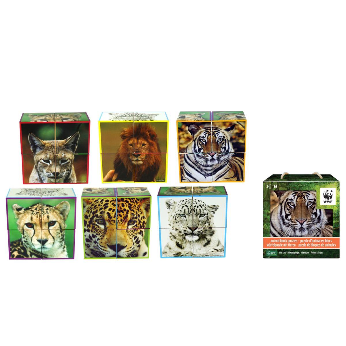 WWF - Animales felinos - Puzzle 4 bloques | Viviendo Y Creciendo |  Toys"R"Us España