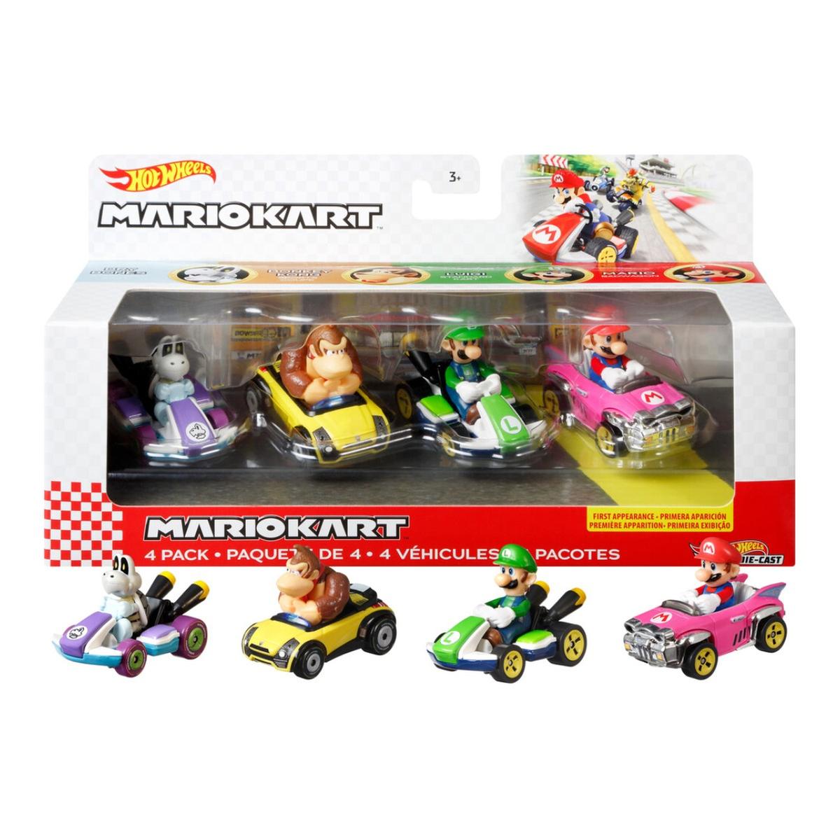 Hot Wheels - Pack 4 vehículos Mario Kart (Varios modelos) | Hot Wheels Sets  | Toys"R"Us España