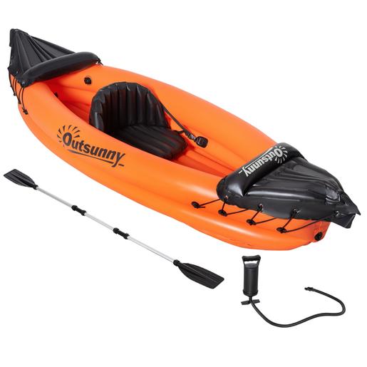 Outsunny - Kayak hinchable para 1 persona Naranja
