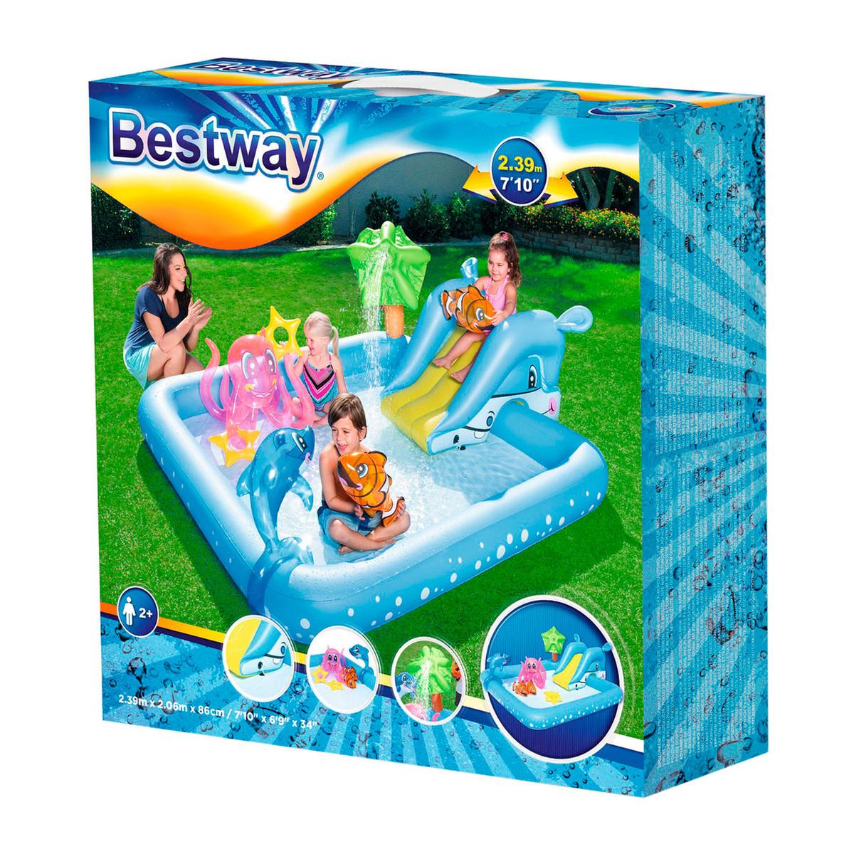 Bestway - Piscina Infantil Hinchable con Tobogán - Acuario Fantástico | Piscinas  Hinchables | Toys"R"Us España