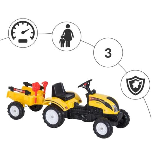 Homcom - Tractor Pedal con Remolque para Niños HomCom | Miscellaneous |  Toys"R"Us España
