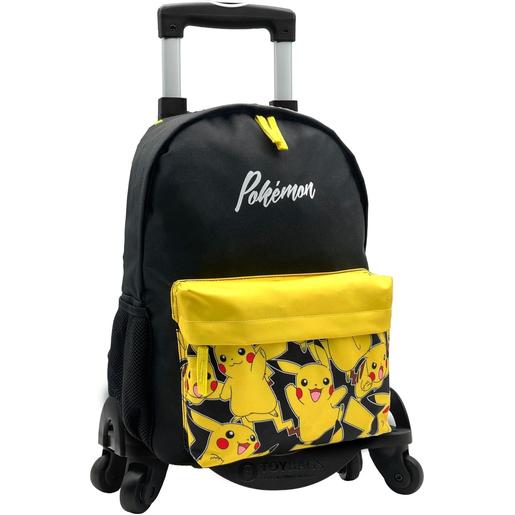 Pokemon - Mochila Escolar Con Ruedas Pikachu