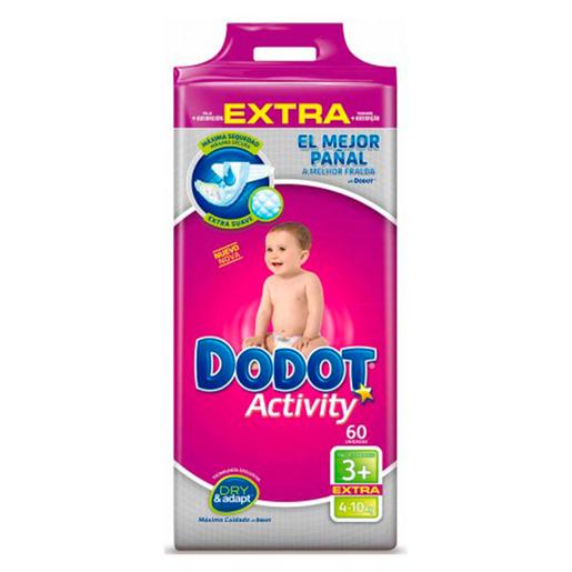 Dodot - Pañales Activity Extra T3 (7-11kg) 60 Unidades | Pañal Activity |  Toys"R"Us España