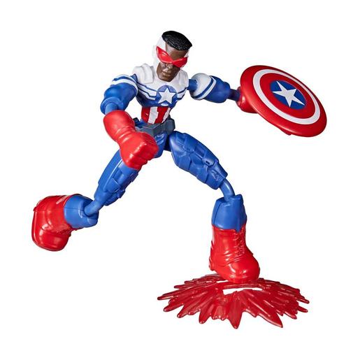 Los Vengadores - Figura Bend and Flex Capitán América Falcon 15 cm | Marvel  | Toys"R"Us España