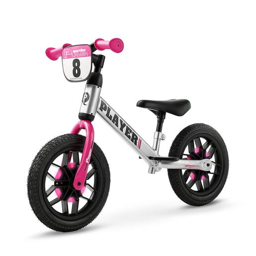 Bicicleta sin pedales Player rosa con luces LED | Bicis De Equilibrio |  Toys"R"Us España