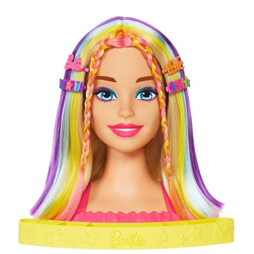 Barbie - Busto de Barbie con pelo largo y accesorios para jugar a  peluquería ㅤ | Barbie | Toys"R"Us España