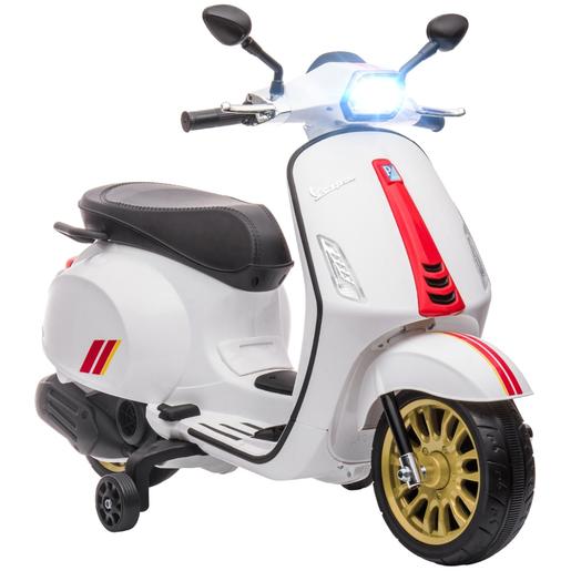 Homcom - Moto eléctrica infantil Vespa Blanco