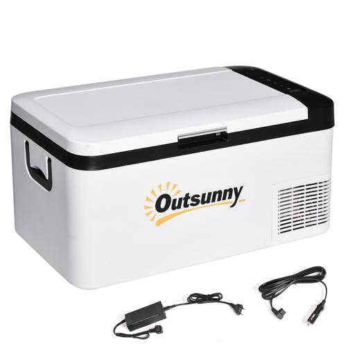 Outsunny - Nevera congelador portatil 18L Blanco