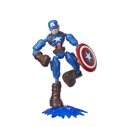 Los Vengadores - Figura Bend and Flex Capitán América 15 cm | Misc Action  Figures | Toys"R"Us España
