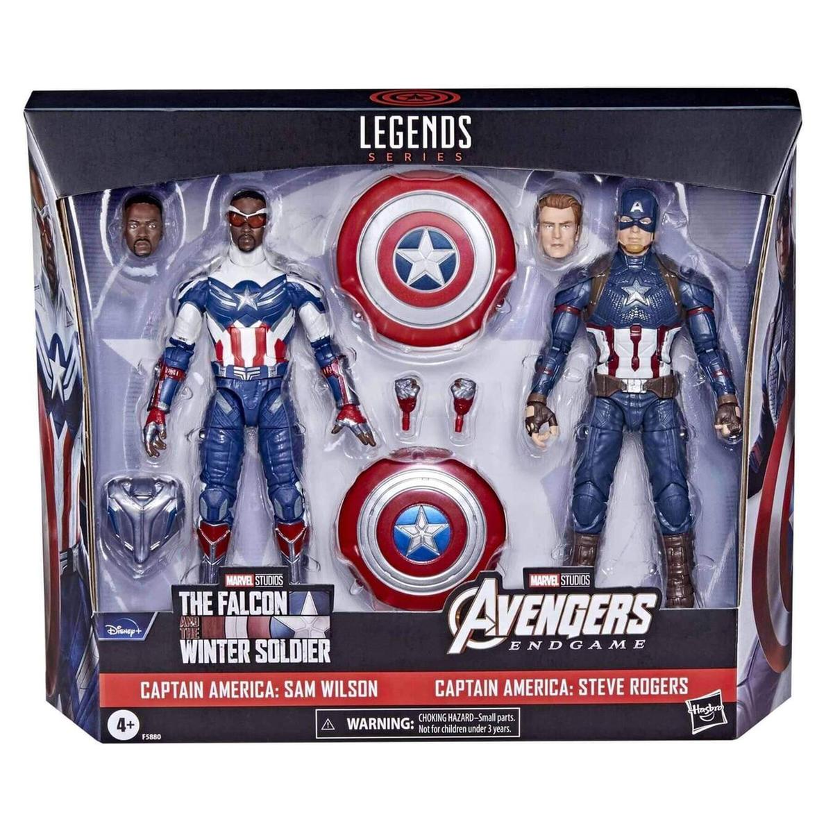 Marvel - Pack 2 figuras Capitán América Steve Rogers y Sam Wilson | Figuras  | Toys"R"Us España