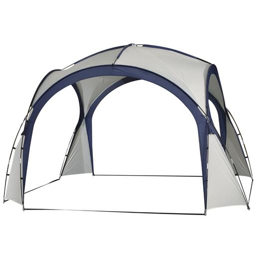 Outsunny - Toldo camping 3,5x3,5 m Beige/Azul