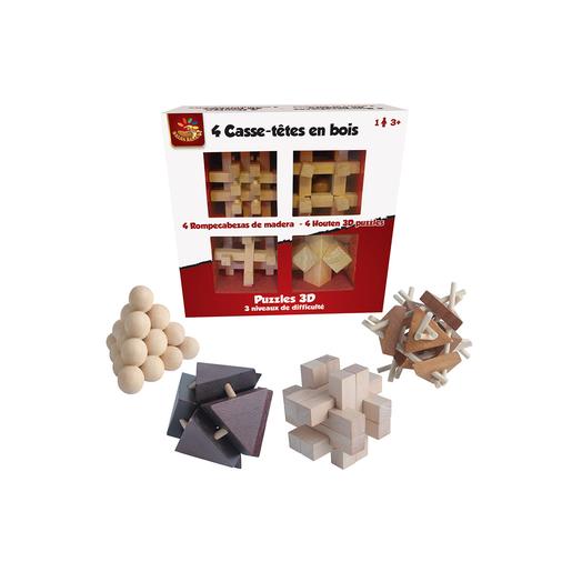 Puzzle 3D - Pack 4 Rompecabezas de madera | Rompecabezas | Toys"R"Us España