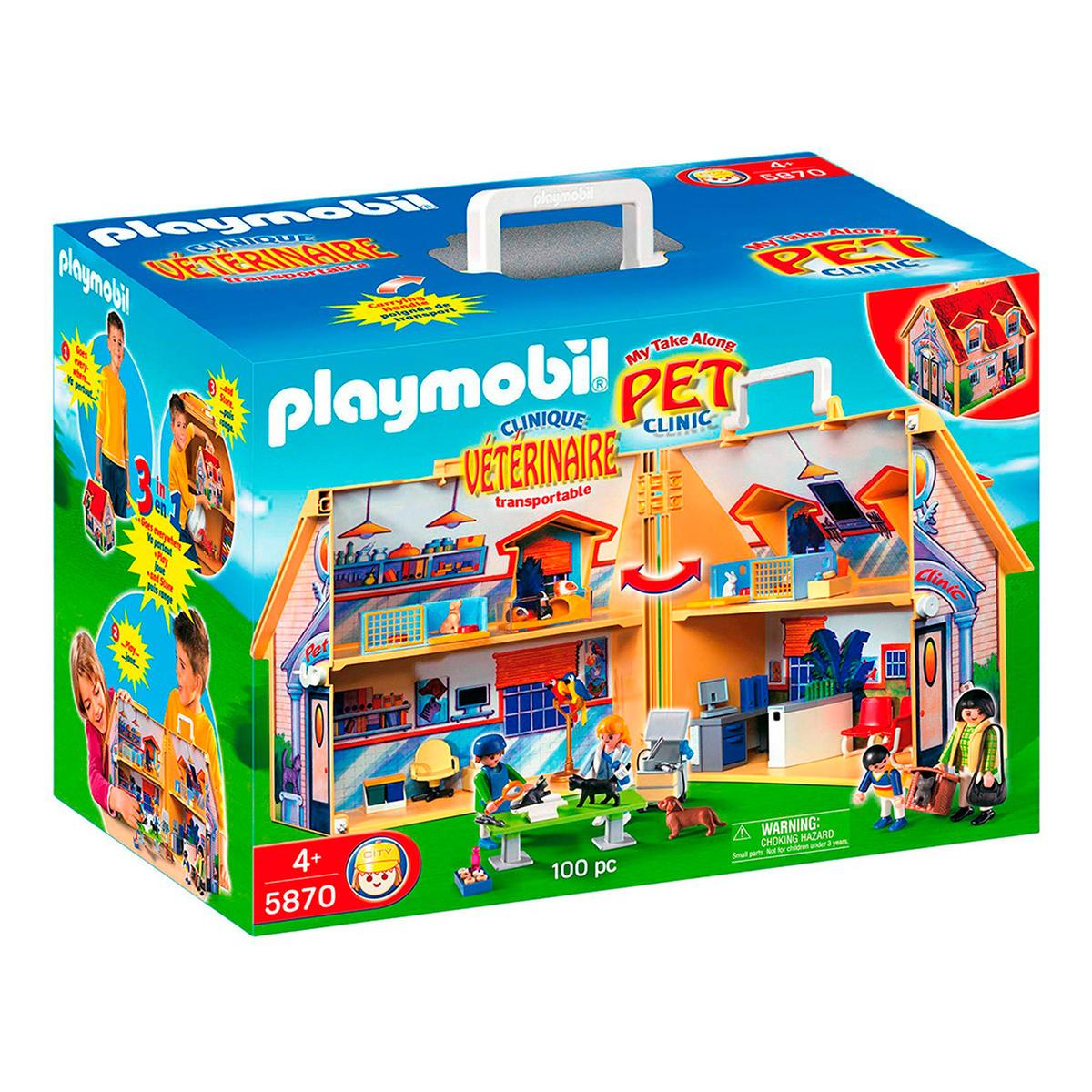 Playmobil - Clínica Veterinaria Maletín - 5870 | City Life Clinica  Veterinaria | Toys"R"Us España