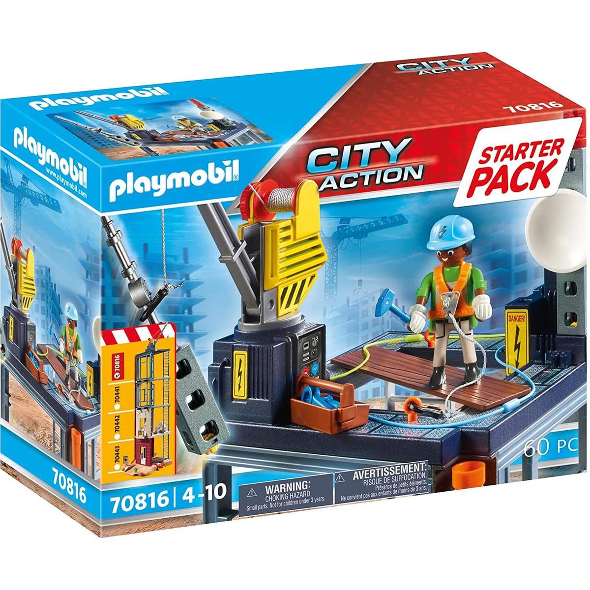 Playmobil - Starter Pack Construcción con grúa 70816 | City Action Cargo |  Toys"R"Us España