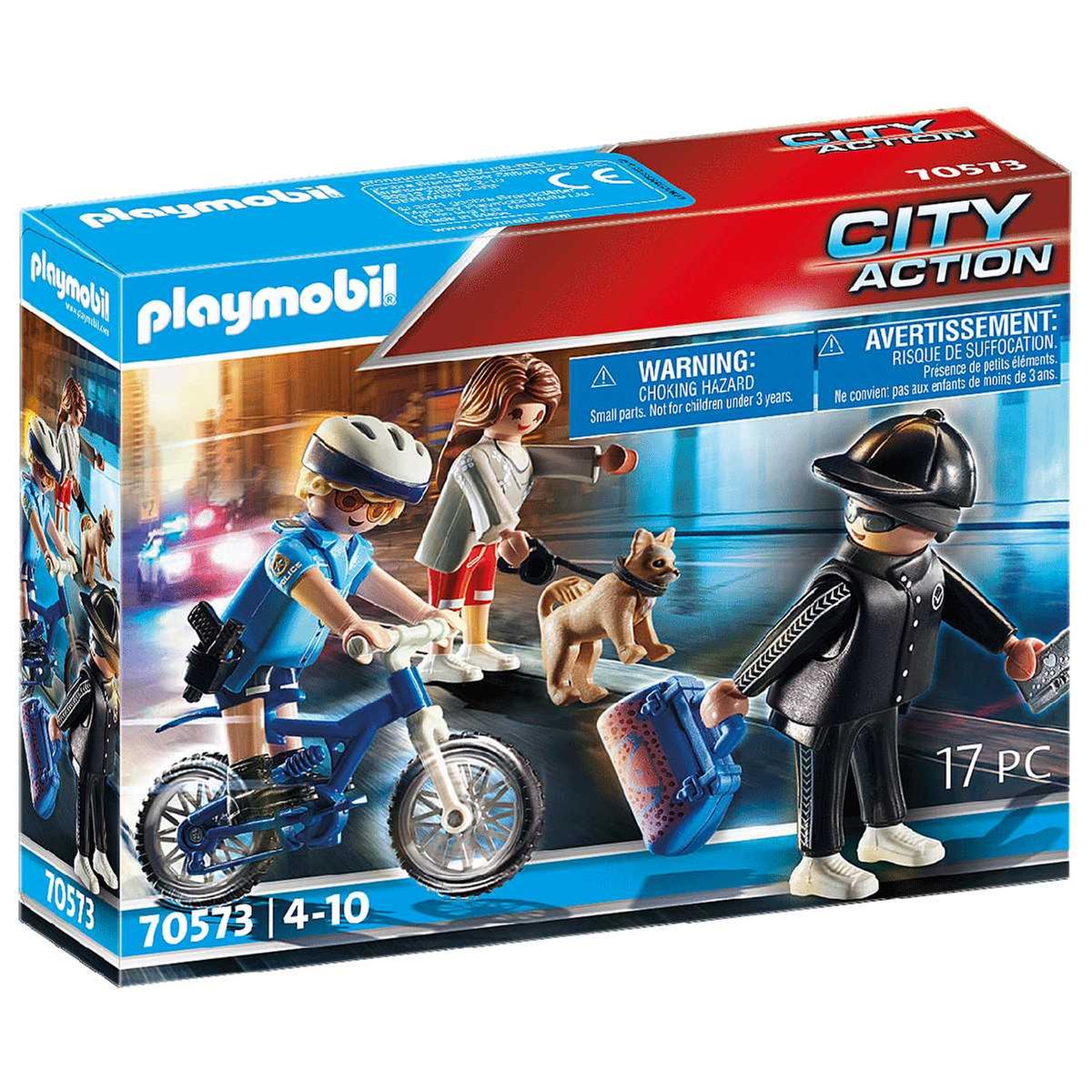 Playmobil - Bici policial: persecución del carterista - 70573 | City Action  Policia | Toys"R"Us España