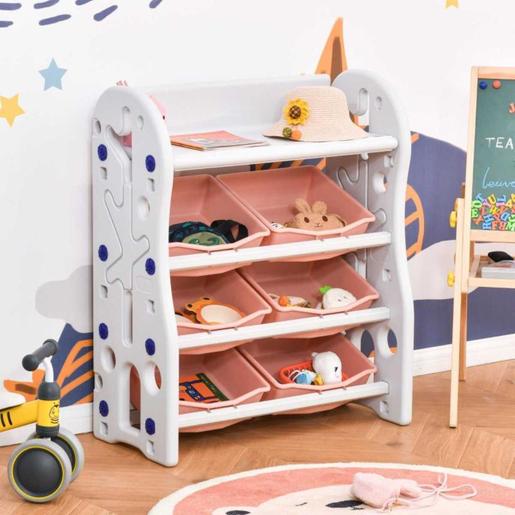 Homcom - Estantería Infantil de Juguetes 6 Cajas | Organizadores |  Toys"R"Us España