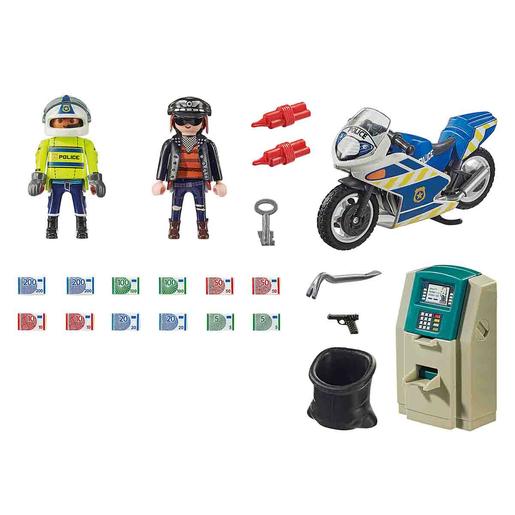 Playmobil - Moto de Policía: Persecución del Ladrón de Dinero - 70572 |  City Action Policia | Toys"R"Us España