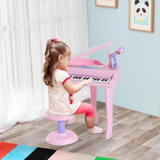 Homcom - Piano Infantil Electrónico Rosa HomCom | Juguetes Educativos |  Toys"R"Us España